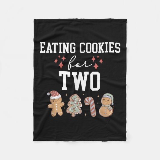 Eating Christmas Cookies For Two Pregnancy Reveal  Fleecedecke (Vorderseite)
