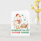 Eating Cookies For Two Working On My Dad-bod Santa Karte (Gelbe Blume)