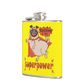 Eating is my superpower red cloak pug comic style flachmann (Links)