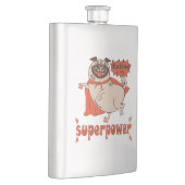Eating is my superpower red cloak pug comic style  flachmann (Rechts)