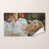 Eating Pizza Photo Personalize Customize Badhandtuch Set (Handtuch)