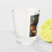 Eating Pizza Photo Personalize Customize Schnapsglas (Links)