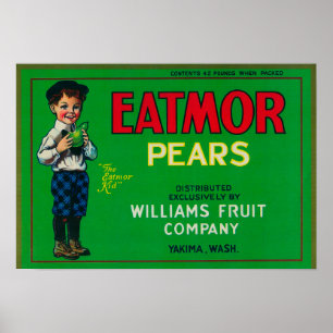 Eatmor Birnen-Kiste LabelYakima, WA Poster