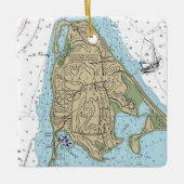 Eatons Neck NY Nautical Christmas Keramikornament (Vorderseite)