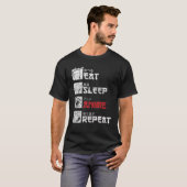 Eats Sleep Anime Repeats Gift T-Shirt (Vorne ganz)