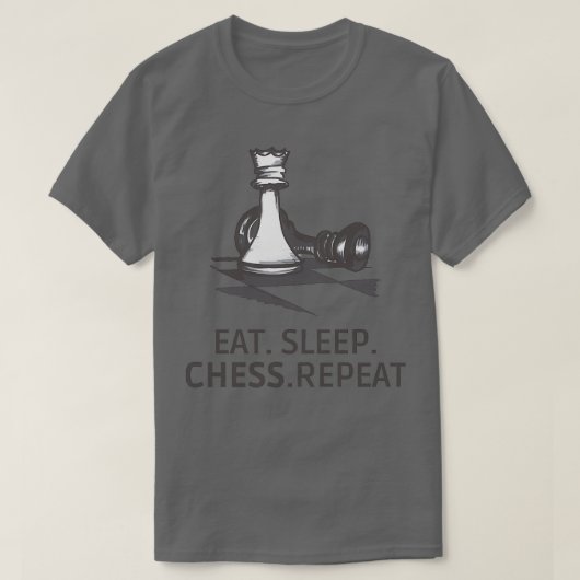 EATSLEEPCHESSREPEAT Telefonfälle und andere Gesche T-Shirt (Design vorne)