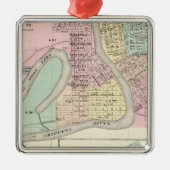 Eau Claire und Medford Silbernes Ornament (Vorne)