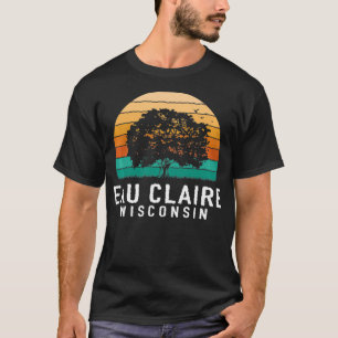 Eau Claire Vintag Sunset Wisconsin Souvenir T-Shirt