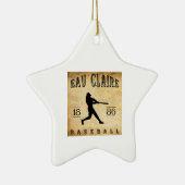 Eau-Claire Wisconsin Baseball 1886 Keramik Ornament (Rechts)