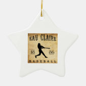 Eau-Claire Wisconsin Baseball 1886 Keramik Ornament (Vorne)