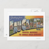 Eau Claire, Wisconsin - Große Briefszenen Postkarte (Vorne/Hinten)