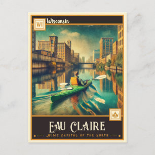 Eau Claire, Wisconsin   VINTAG Postkarte