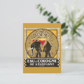 Eau de Cologne des Elefanten Postkarte (Stehend Vorderseite)
