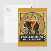 Eau de Cologne des Elefanten Postkarte (Vorne/Hinten)