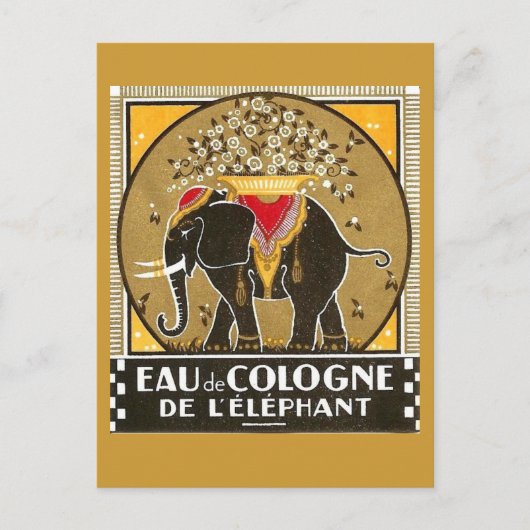 Eau de Cologne des Elefanten Postkarte (Vorderseite)