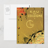 Eau De Cologne Gold Postkarte (Vorne/Hinten)