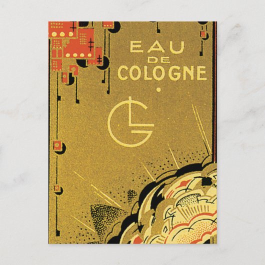 Eau De Cologne Gold Postkarte (Vorderseite)