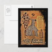 Eau de Cologne Harlekin und Flapper Postkarte (Vorne/Hinten)