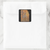 Eau de Köln Harlequin und Flapper Quadratischer Aufkleber (Tasche)