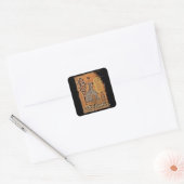 Eau de Köln Harlequin und Flapper Quadratischer Aufkleber (Umschlag)
