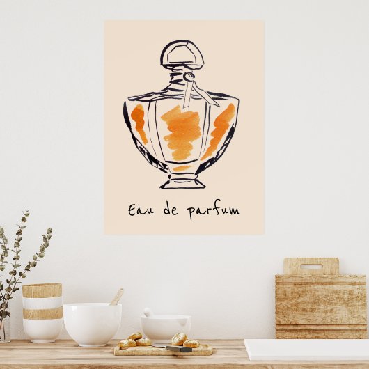 Eau de parfum French Parfüm Flasche Poster (Küche)