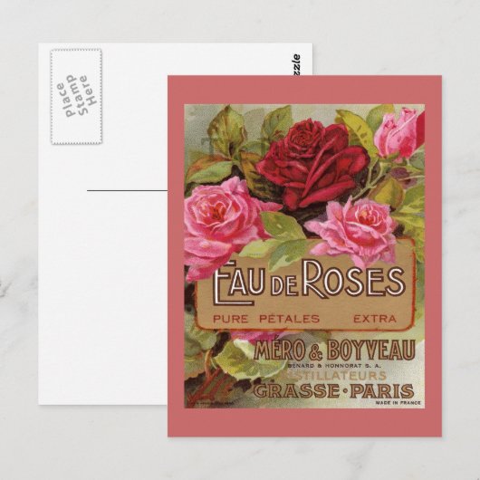 Eau De Rose French Scent Postkarte (Vorne/Hinten)