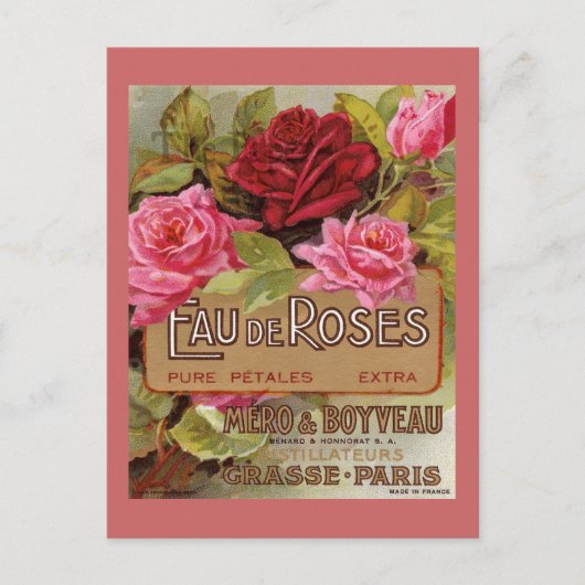 Eau De Rose French Scent Postkarte (Vorderseite)