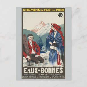 Eaux-Bonnes Frankreich Eisenbahnen Vintage Postkarte