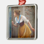 Eavesdropping (von Eugene de Blaas) Ornament Aus Metall (Links)