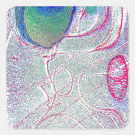 Eazy Face Square Magnet Quadratischer Aufkleber