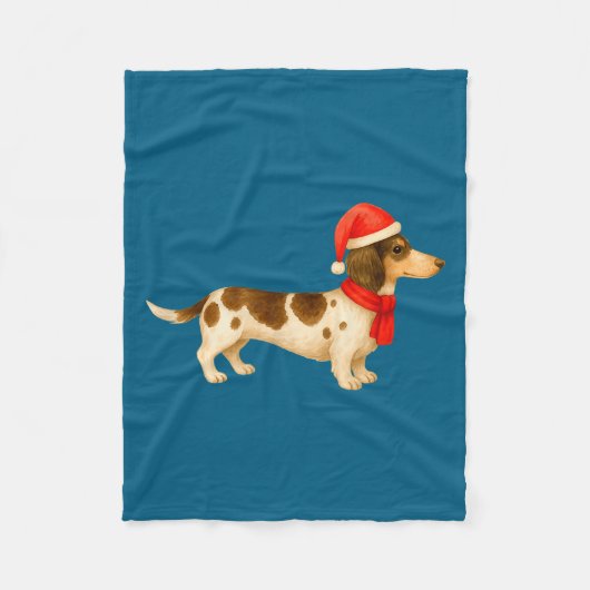 Ebald Christmas Dachshund E Funny Doxie Dog Mom Fleecedecke (Vorderseite)