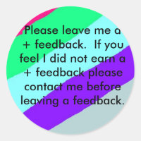 Ebay Feedback Stickers. Bitte Feedback Verlassen