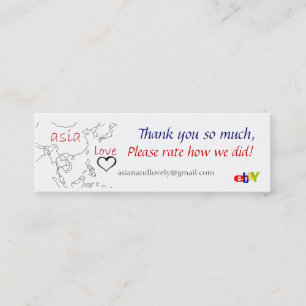 Ebay u. etsy mini visitenkarte