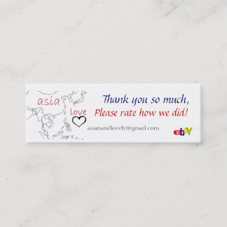 Ebay u. etsy mini visitenkarte