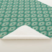 Ebb and Flow Turquoise Sherpa Blanket Sherpadecke (3/4)