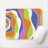 EBB & Flow 4 Blau, Orange, Lila, Grün & Creme Mousepad (Mit Mouse)