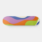 EBB & Flow 4 Blau, Orange, Lila, Grün & Creme Skateboard (Horizontal)
