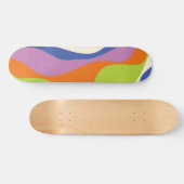 EBB & Flow 4 Blau, Orange, Lila, Grün & Creme Skateboard (Horizontal)