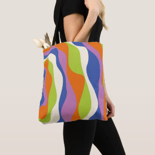 EBB & Flow 4 Blau, Orange, Lila, Grün & Creme Tasche
