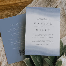 Ebb Gezeitenküstenfarbe Alle in einer Hochzeit Einladung