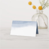 Ebb Tide Coastal Blue Watercolor Platzkarte (Rückseite)