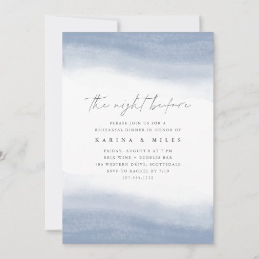 Ebb Tide Coastal Probe Abendessen Einladung (Vorderseite)