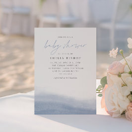 Ebb Tide Coastal Watercolor Babydusche Einladung