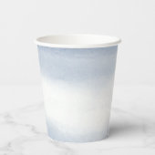 Ebb Tide Coastal Watercolor Wedding Pappbecher (Rückseite)