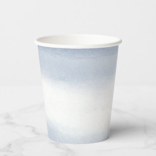 Ebb Tide Coastal Watercolor Wedding Pappbecher (Rückseite)