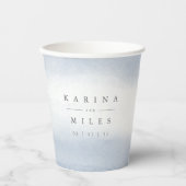 Ebb Tide Coastal Watercolor Wedding Pappbecher (Vorderseite)