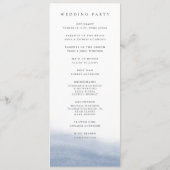 Ebb Tide Coastal Watercolor Wedding Programm (Rückseite)