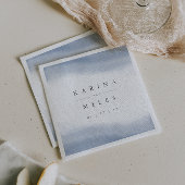 Ebb Tide Coastal Watercolor Wedding Serviette