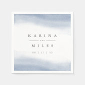 Ebb Tide Coastal Watercolor Wedding Serviette (Vorderseite)