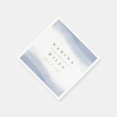 Ebb Tide Coastal Watercolor Wedding Serviette (Ecke)